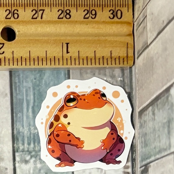 🌀10/$10🌀 Cartoon Kawaii Frog Reusable Waterproof Vinyl Sticker Decal - Picture 1 of 1
